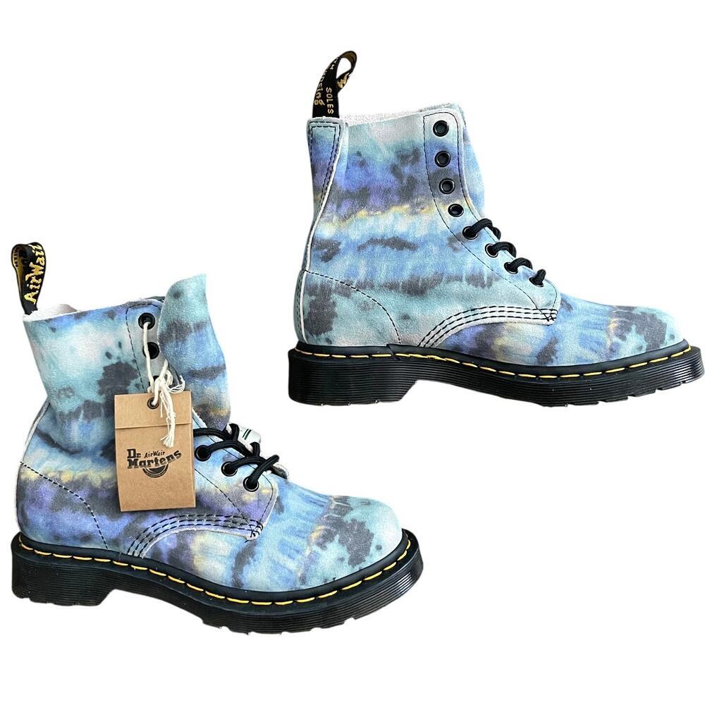 NWT DR MARTENS 1460 PASCAL TIE DYE LEATHER WOMEN'S LACE UP BOOTS SIZE 6